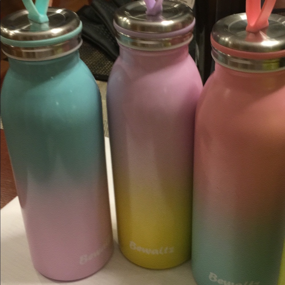 Stainless Steel Milk Bottles w/ Rubber Handles